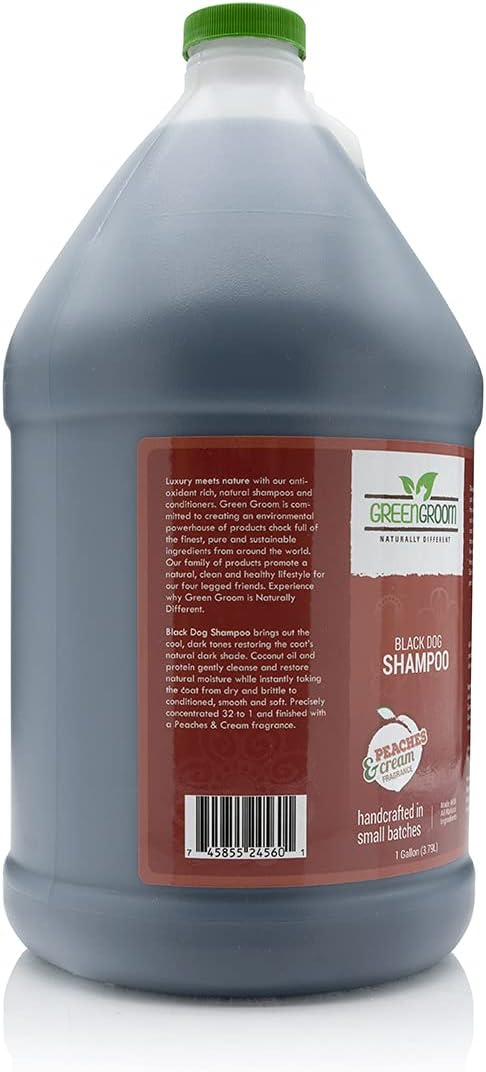 Black Dog Shampoo, Gallon | Coconut Oil and Protein, Natural Ingredients, Restores The Coat's Dark Shade, Softens and Hydrates