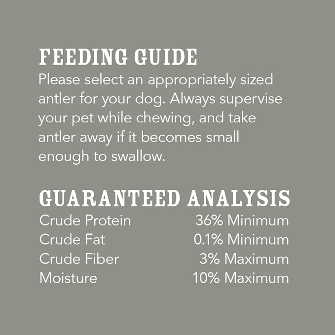 Amazon Brand – Wag Dog Deer Antler Chew, Naturally Shed, Whole, 9–10.5 inches, X-Large (Best for Dogs over 45 lbs)