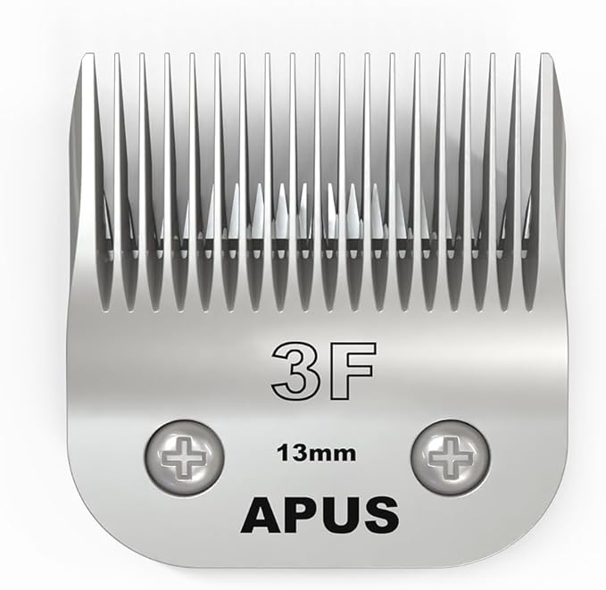 APUS Dog Grooming Clipper A5 Blade,Size 3F 13mm (1/2") Made of High Carbon Steel and Ceramic Compatible with AGC/KM2/Golden A5 Clippers.