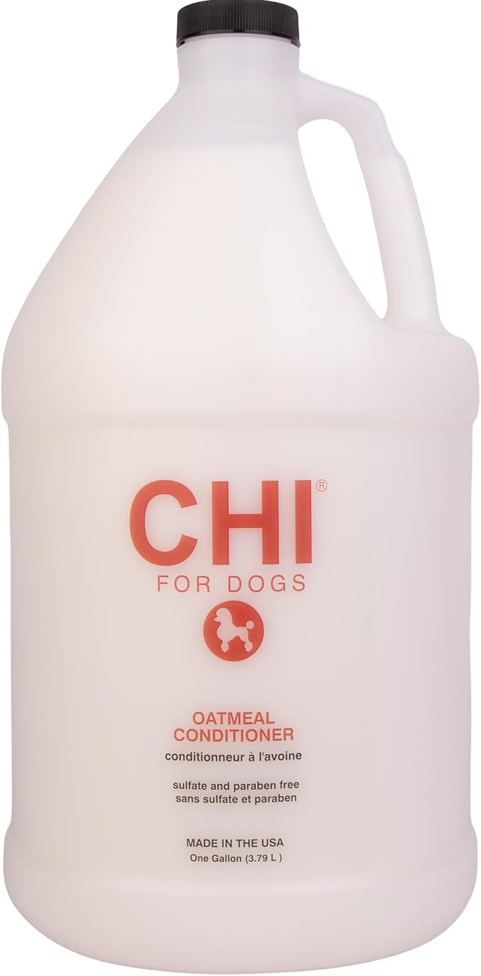 CHI for Dogs Oatmeal Conditioner, Professional Quality Dog Grooming Formulas, Gallon (128 fl oz) Size