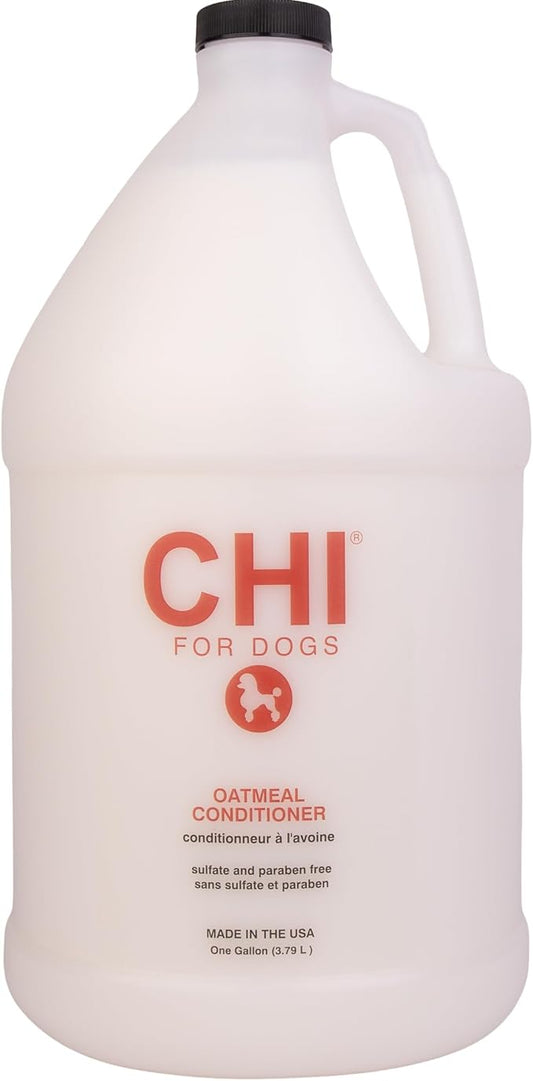 CHI for Dogs Oatmeal Conditioner, Professional Quality Dog Grooming Formulas, Gallon (128 fl oz) Size