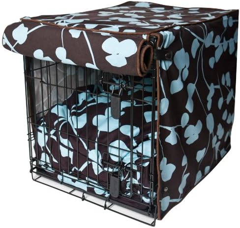 Molly Mutt Your Hand in Mine Dog Crate Cover, 100% Cotton Canvas Cover with 2 Roll-Up Panels, Ideal for Dog or Cat Crate, Durable, Washable, and Free of Harmful Chemicals, 36" x 24" x 27"