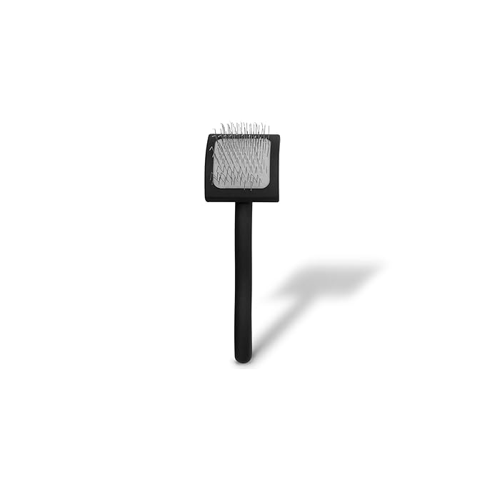 Chris Christensen Baby K Dog Slicker Brush, Groom Like a Professional, Fluff Detangle Style, Saves Time Energy, Black, Small