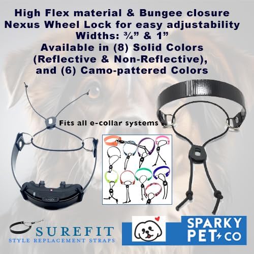 Replacement GPS eCollar with Adjustable Bungee, Multi-Hole Design, and Secure Toggle Closure for Small Dogs (Neon Yellow, Small Neck)