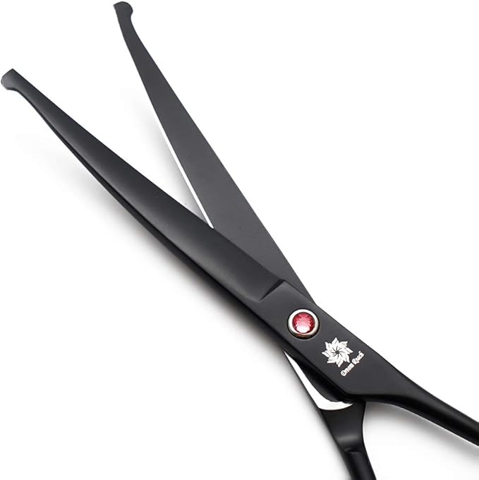 Dream Reach 7.0 Inches Professional Pet Cat Dog Grooming Shears Scissors, Straight, Curved, Thinning/Blending/Chunking Scissors Kit (3-Set Blunt Tip)