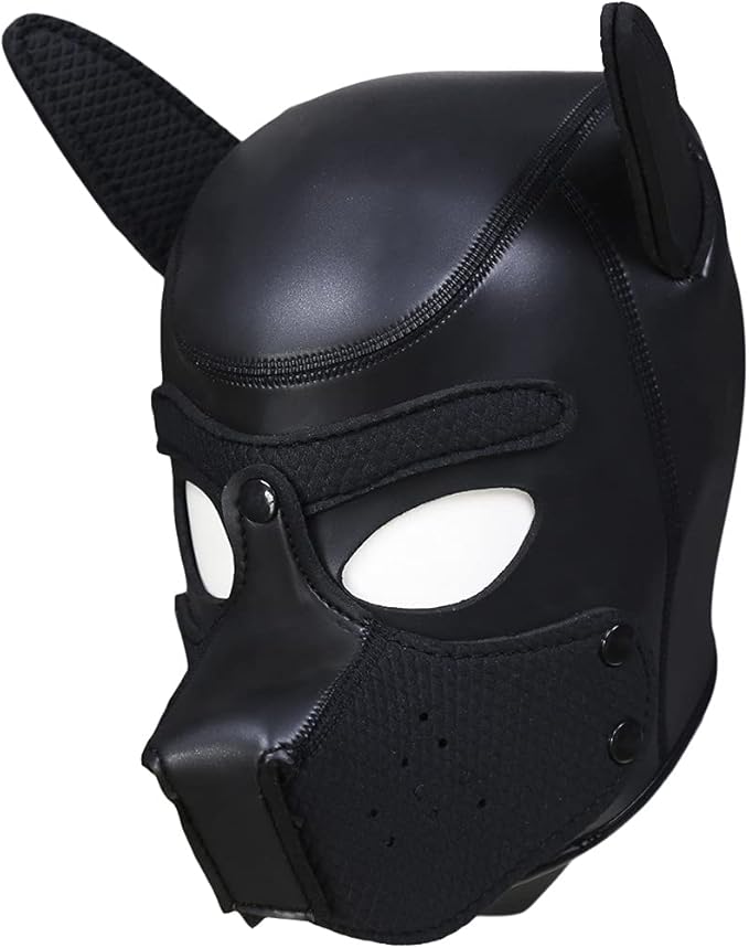 Neoprene Puppy Hood Camo Full Face Mask Cosplay Costume Dog Head Masks