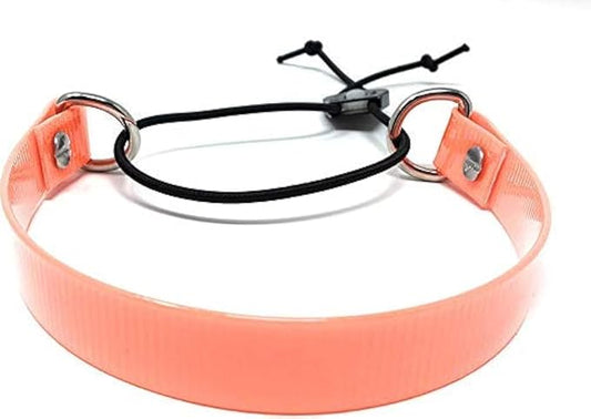 Sparky Pet Co - ECollar Replacement Strap - Bungee Dog Collar - Waterproof - Adjustable - Secure Nexus Wheel Lock - for Electronic Training & Invisible Fence Systems - 1" (Neon Orange)