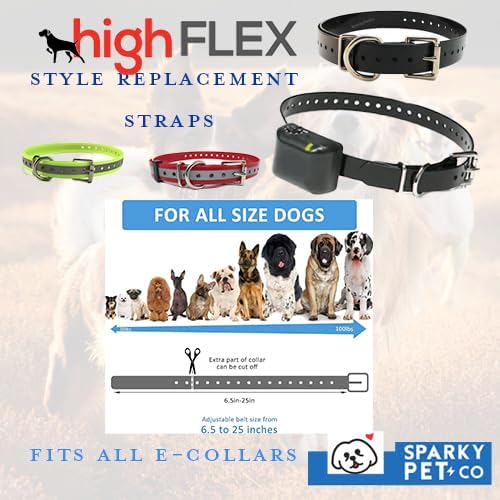 Replacement Strap for Dogtra Collars - 3/4" Wide Ultra-Durable Dog E-Collar Replacement for Training, Bark, Shock, Electric, and GPS Collars - 28" Adjustable Length Solid Black