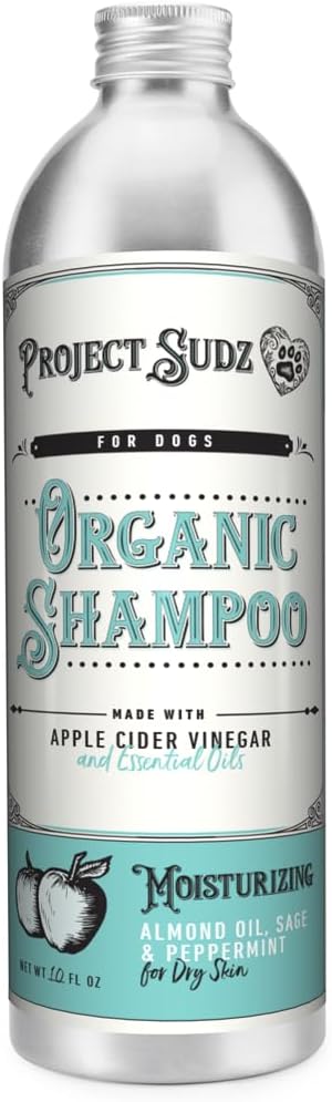 Moisturizing Organic Dog Shampoo for Dry Skin | Liquid Shampoo for Dogs | All Natural Dry Skin Dog Shampoo with Almond Oil