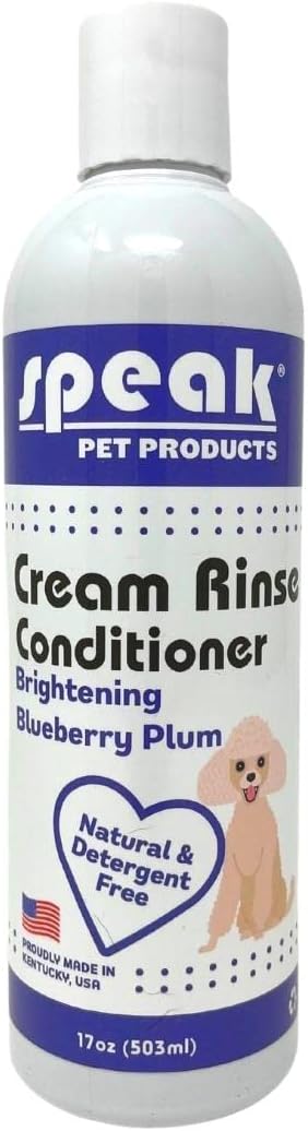 Dog Natural Cream Rinse Conditioner, Brightening Blueberry Plum, 17oz