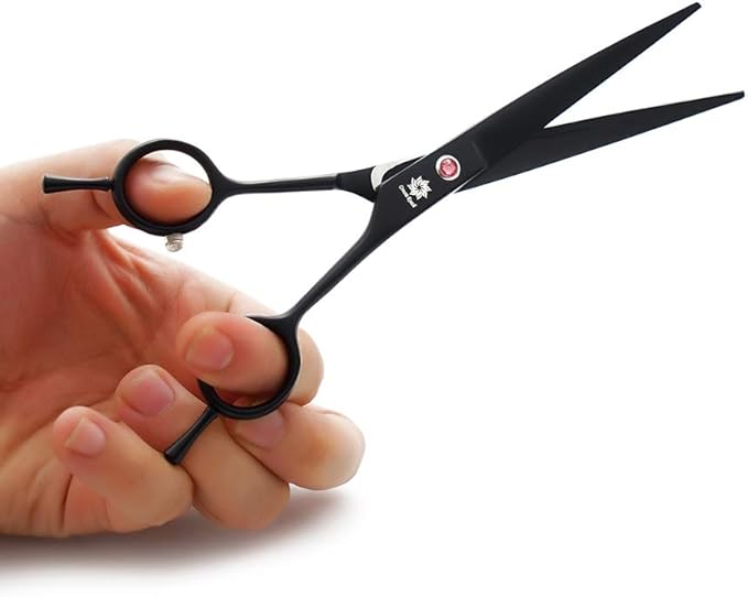 Dream Reach 7.0 Inches Professional Pet Cat Dog Grooming Shears Scissors, Straight, Curved, Thinning/Blending/Chunking Scissors Kit (4-Set)