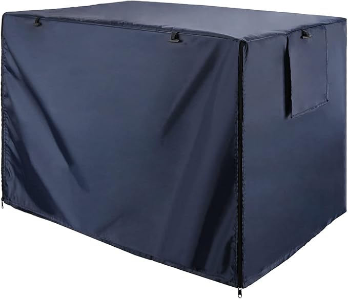 Senmortar Double Door Dog Crate Cover Wire Dog Cage Cover Waterproof Durable Lightweight 420D Polyester for Pet Crates Dark Blue 54 inches