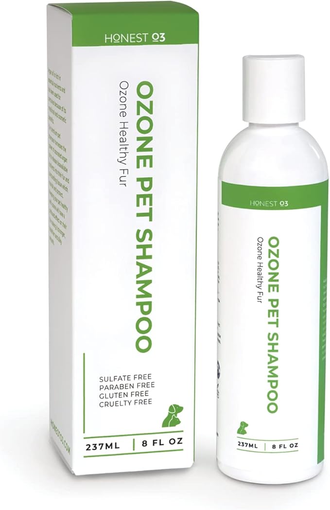 Pet Shampoo | Ozone Oil Infused Pet Shampoo | Natural Cleanser for Animal Skin and Fur | Ozonated Wash for Dogs & Cats | 8 Ounces