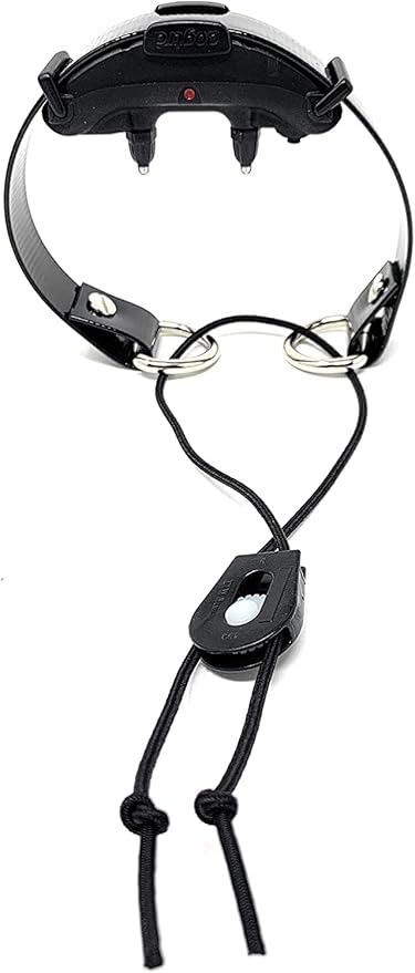 Replacement GPS eCollar with Adjustable Bungee, Multi-Hole Design, and Secure Toggle Closure for Small Dogs (Black, Small Neck)