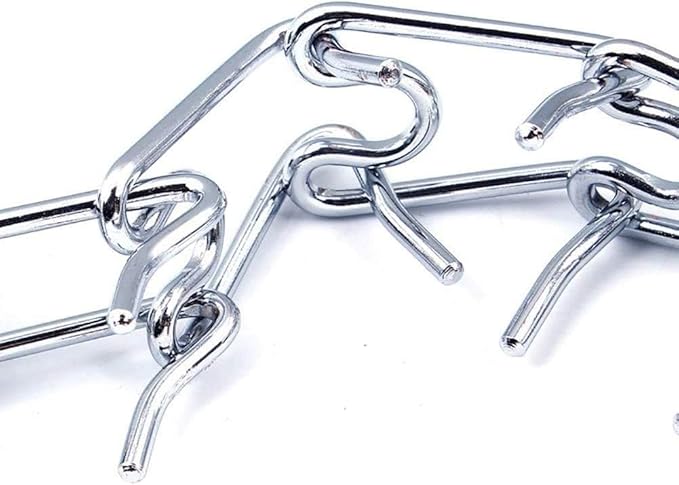 Darkyazi Durable Pinch Collar Stainless Steel Dog Adjustable Pet Training Collar for Medium Large Dogs (Large (2 Pack), Silver)