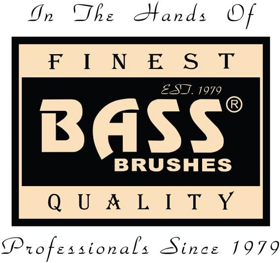 Bass Brushes | Style & Detangle Pet Brush Alloy Pin | Pure Bamboo Handle | Palm Style | Striped Finish | Model A6-Sb