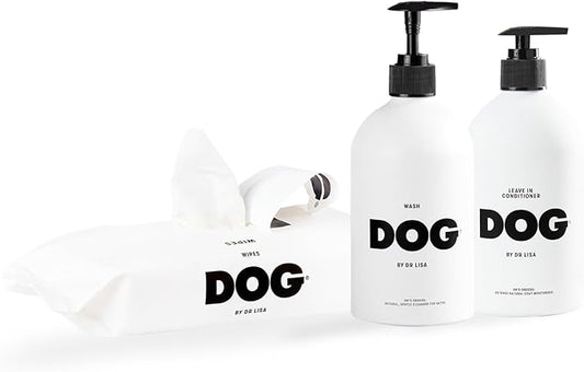 DOG by Dr. Lisa - Starter Set - Shampoo, Leave in Conditioner, & Wipes