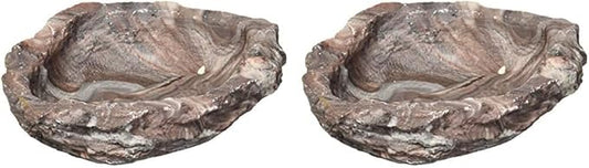 Fluker's Repta Bowl, Food and Water Bowl for Reptiles and Small Animals, Medium 6" (Pack of 2)