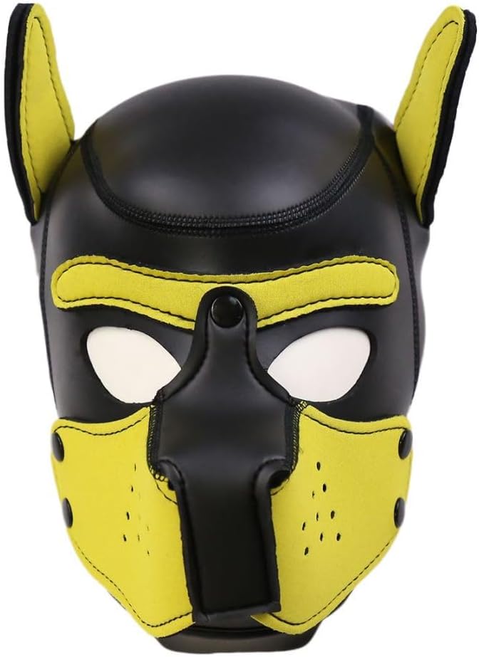 Neoprene Puppy Hood Camo Full Face Mask Cosplay Costume Dog Head Masks
