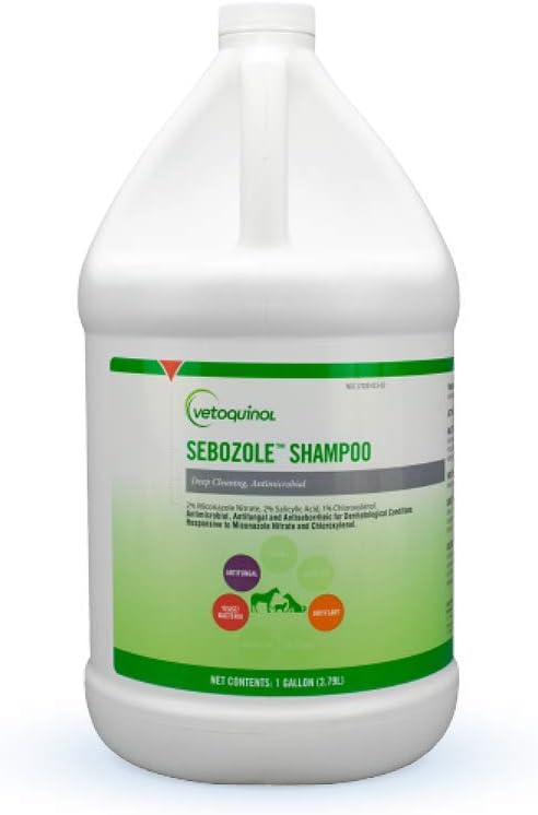 Vetoquinol Sebozole Shampoo with Miconazole Nitrate 2% and Chloroxylenol 1%, 128oz