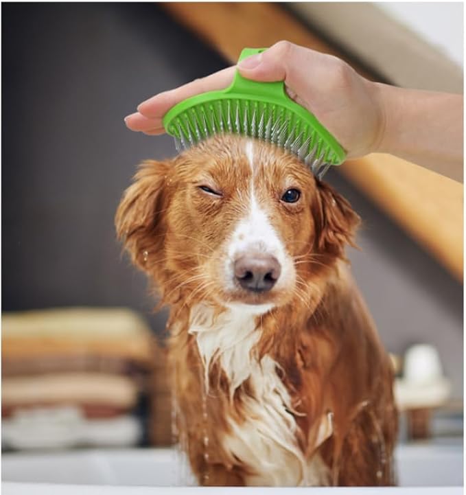 4Pet Brush, Dog Bath Brush, Pet Dog Cat Massage Brush, Dog Massage Bath, No Wash Cleaning Gloves