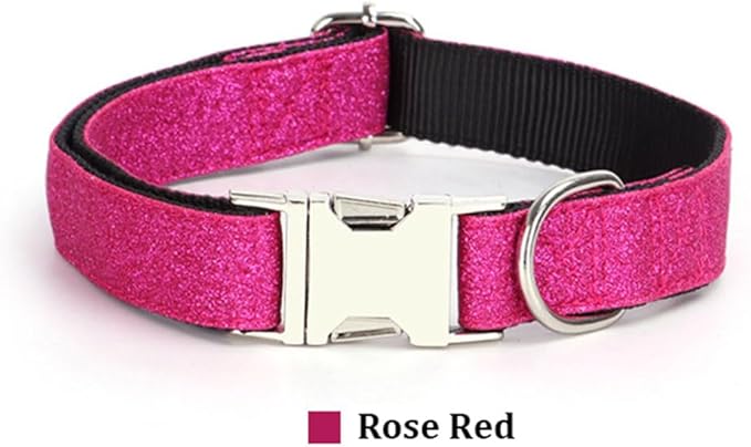 YSHOME&PET Bling Dog Collar with Bow Tie, Adjustable Bowtie Dog Collar with Metal Buckle D-Ring Soft Pet Collars for Cats Small Medium Large Boy or Girl Dogs Daily Walking or Holiday Party