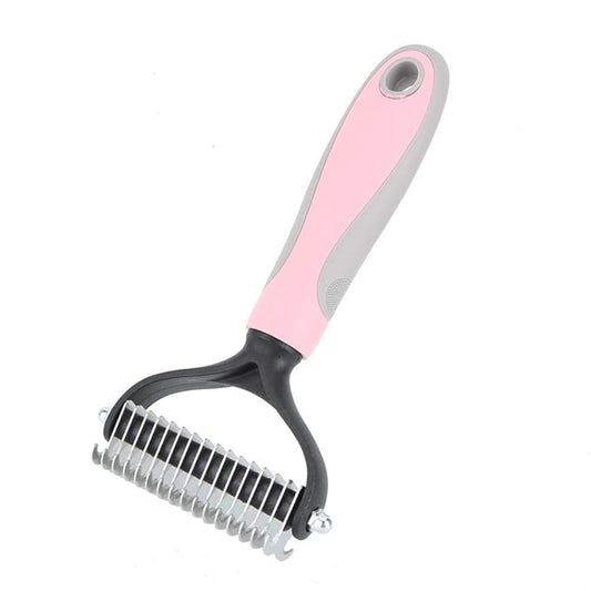 Grooming Brush Pet Hair Brush, Pet Neat Pet Grooming Brush, Hair Knot Comb, Dog Grooming, Grooming Tool for Dogs for Puppy(Pink, small)