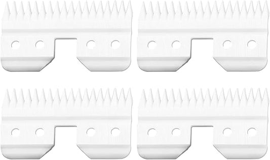 4 Pcs Fast Feed Ceramic Blades Fit Oster Fast Feed Clipper Oster A5 Fast Feed Ceramic Cutters Blade Fast Feed Replacement Blade Fit Wahl KM Series