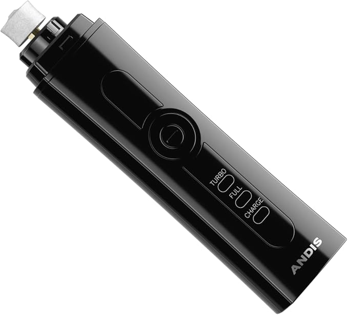 Andis Professional 2-Speed Cord/Cordless Animal Nail Grinder with Rechargeable Lithium-Ion Battery, Black, 66750