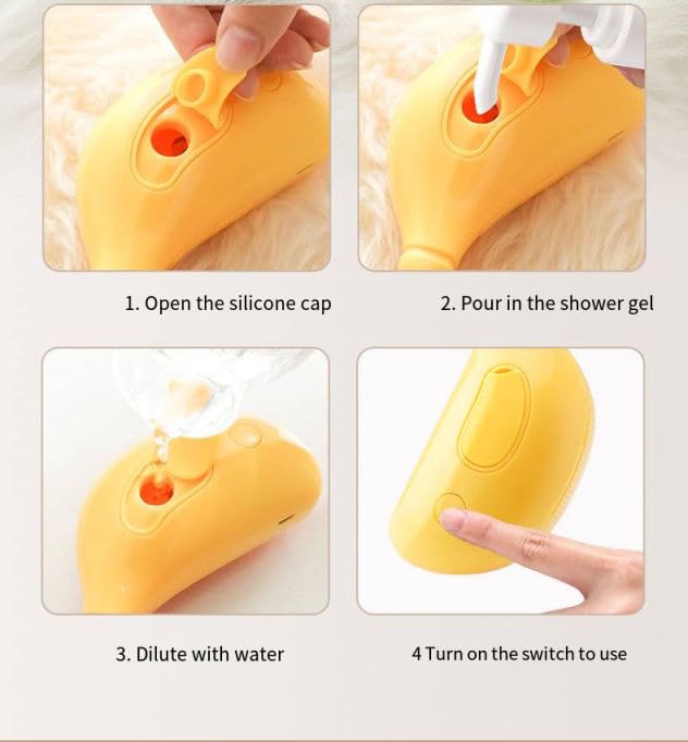 Pet Steam Brush Shower + FREE Laundry Lint Catcher(Pack of 2), Silicone Massage Steam Brush 3in1, Self-Cleaning Comb Steam Dog and Cat Steam Brush For Shedding, One Click Spray, Anti Flying Hair