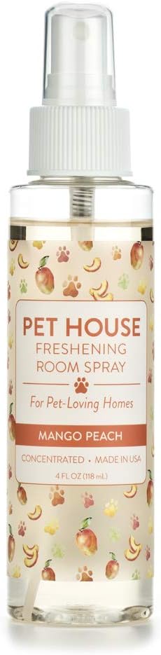 One Fur All Pet House Freshening Room Spray - Mango Peach - Concentrated Air Freshener - Non-Toxic & Pet-Friendly Air Freshener - Pet Odor Eliminator Room Spray