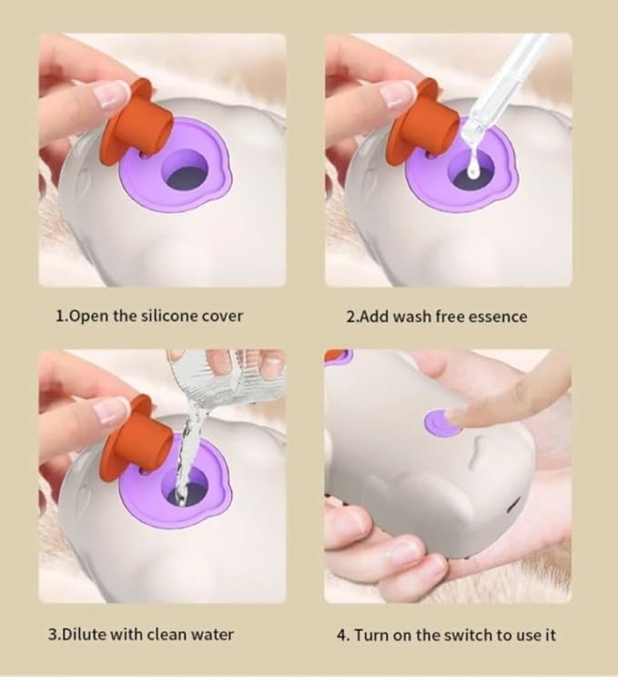 Cat Steam Brush, 3 in 1 Multifunction Steamy Spray Cleaning Shedding Comb, Dog Removal Grooming Brush (1PC Green)