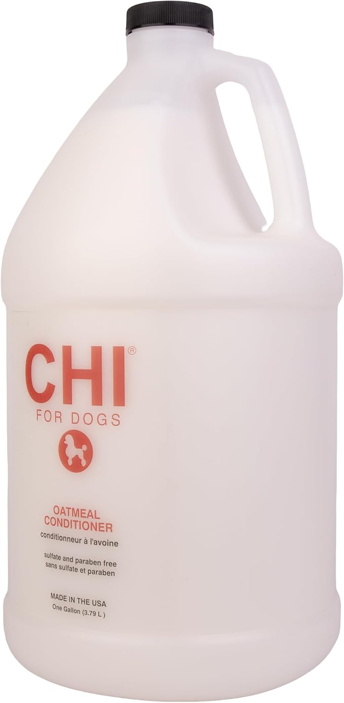 CHI for Dogs Oatmeal Conditioner, Professional Quality Dog Grooming Formulas, Gallon (128 fl oz) Size