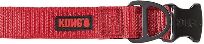 KONG Max HD Ultra Durable Neoprene Padded Dog Collar (Large, Red)