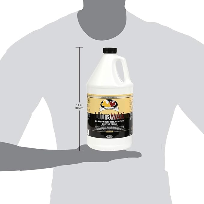 Best Shot UltraMAX Hypoallergenic Clarifying Shampoo, Versatile Pet Shampoo, Ideal Pet Grooming Supplies, Ready to Use, Sweet Pea Essence, 1.1 Gallon