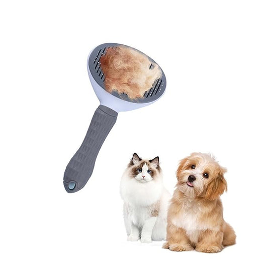 Cat Brush Dog Brush for Grooming - Cat Hair Comb for Shedding, Pet Self Cleaning Slicker Brush LRHINETAR