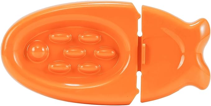 Dog Training Toy for Crate Training Peanut Butter Slow Feeder Treat Dispenser Training aid to Reduce Anxiety (Warm Fish)