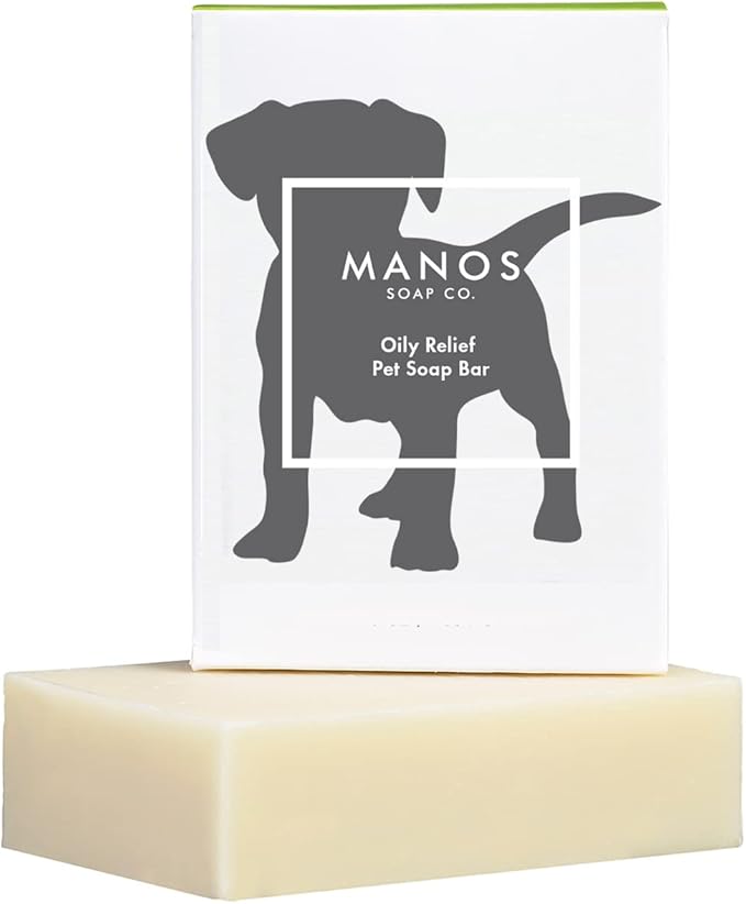 Lavender Pet Shampoo Bar for Dogs – Adult, Dog, Puppies Shampoo for Allergies, Itching Sensitive Coats – Plant-Based, Essential Oils, Shea Butter, Coconut Oil by Manos Soap Co. – 4.5 oz Bar