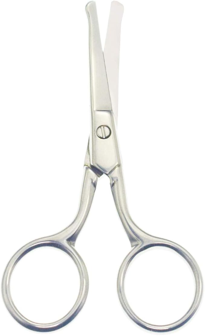 3.6 Inch Silent Pet Grooming Tiny Safety Curved Scissors for Cats & Dogs - Quiet Alternative to Electric Clippers for Sensitive Pets