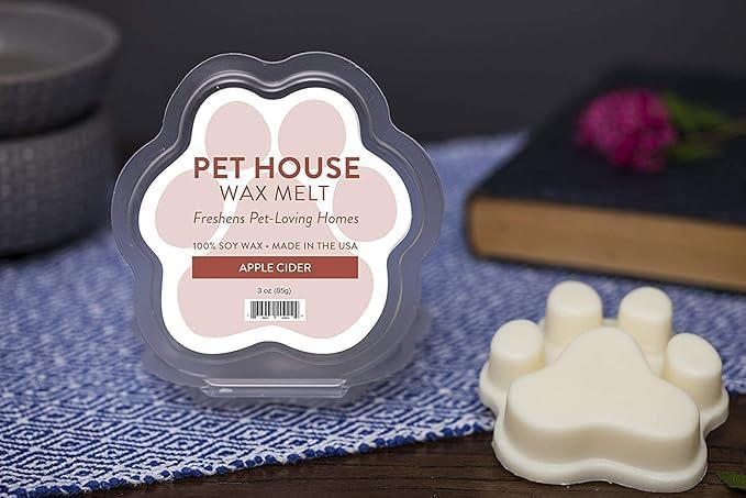 One Fur All Pet House Wax Melts, Evergreen Forest and Fireside Long-Lasting Winter Scent for A Fresh Smelling Home, Pet-Friendly Plant-Based Soy, 3 OZ Each, Pack of 2