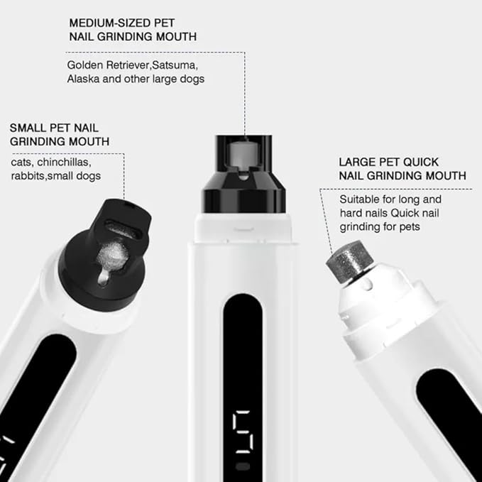 Accesspet 5-Speed Electric Pet Nail Grinder for Dogs & Cats – Ultra-Quiet, Safe, Ergonomic Nail Trimmer for Easy, Stress-Free Home Grooming & Professional-Quality Nail Care for All Pets