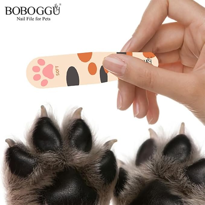 Generic Pet Nail Files Grinder Trim Doublesided Hard and Soft Nail File for Pets Dog Cat Parrot (A 5 Pieces), Cream