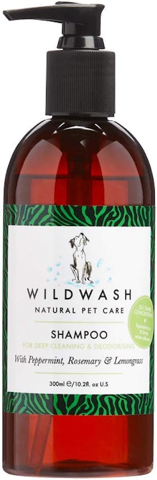 PRO Dog Shampoo for Deep Cleaning and Deodorising - with Peppermint, Rosemary and Lemongrass - Made in UK Natural Pet Care by Andrew Cooper - 10.2 fl oz (Dilutes to 2.6 gallons)
