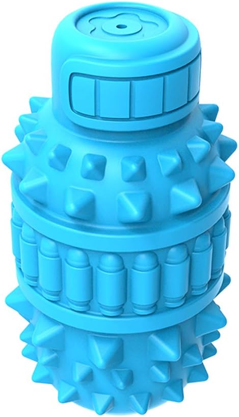 PIFFZEDO Dog Toys for Aggressive Chewers Tough Dog Squeaky Toys for Large Medium Breed Interactive Durable Natural Rubber Dog Chew Toys Dog Birthday Toy Dog Toothbrush(Azure,Large)