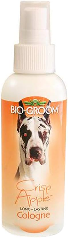 Bio-groom Crisp Apple Dog Cologne – Deodorizing Spray, Dog Bathing Supplies, Puppy Wash, Cat & Dog Grooming Supplies, Cruelty-Free, Made in USA, Dog Perfume – 4 fl oz 1-Pack