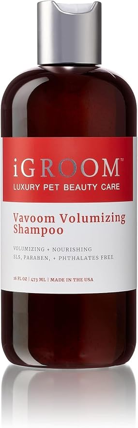 iGroom Vavoom Volumizing Dog Shampoo, Luxury Pet Beauty Care, Add Body and Volume, Lightweight, Made in USA, 16 oz