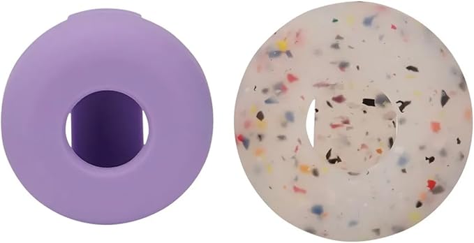 Pet Airtag Tracker Case Duo: Dog and Cat Friendly - Set of 2 (Ordinary Colorful/Purple)
