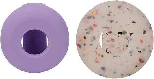 Pet Airtag Tracker Case Duo: Dog and Cat Friendly - Set of 2 (Ordinary Colorful/Purple)