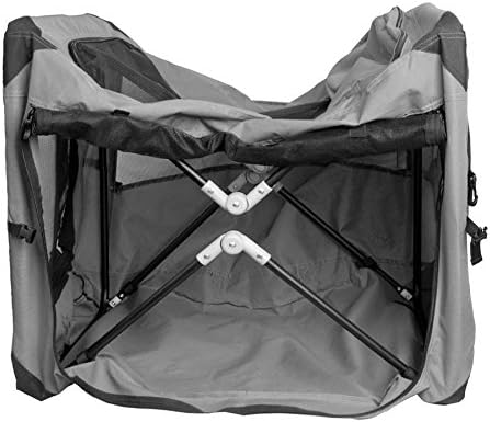 Pet Gear 3 Door Portable Soft Crate, Folds Compact for Travel in Seconds No Tools Required, Comes with Comfort Pad + Storage Bag, Steel Frame, Premium 600D Fabric, Indoor/Outdoor, Ocean Blue, Extra Small