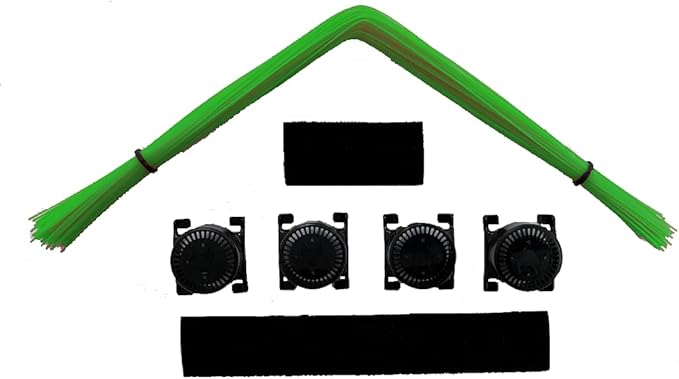 CoyoteVest CoyoteWhiskers Protection Nylon Bristles for CoyoteVest or SpikeVest Dog Harness Vest, Dog Accessories That Deter Coyote, Hawk and Raptor Attacks (Set of 4, Green)